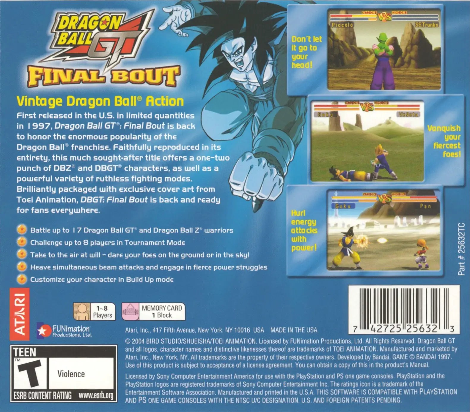 Dragon Ball GT Final Bout - Sony PlayStation 1 (PS1)