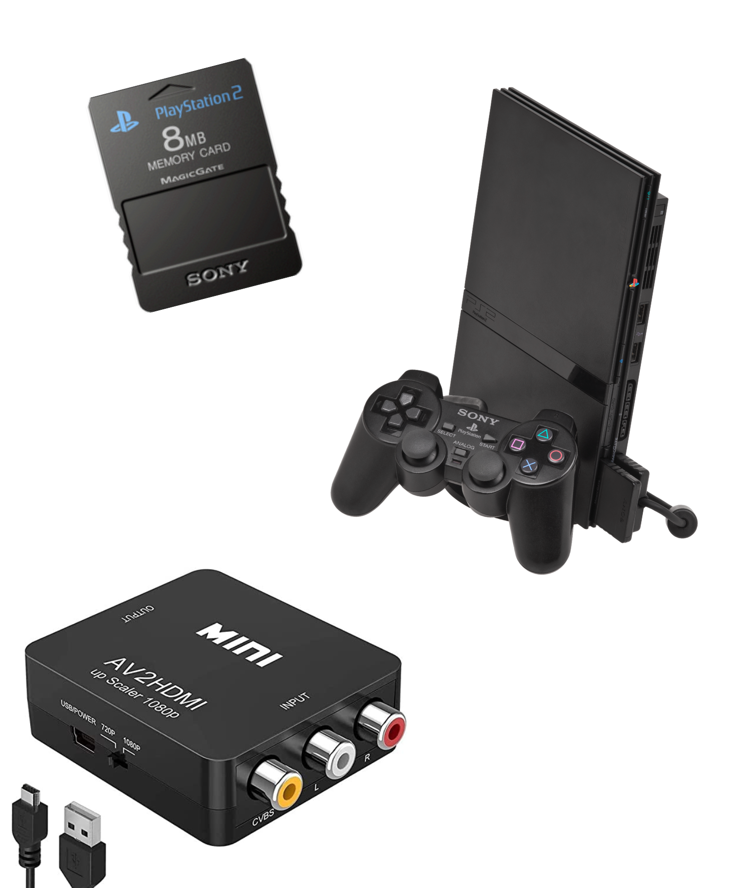 PS2 Slim Console Pack - Sony PlayStation 2 (PS2)