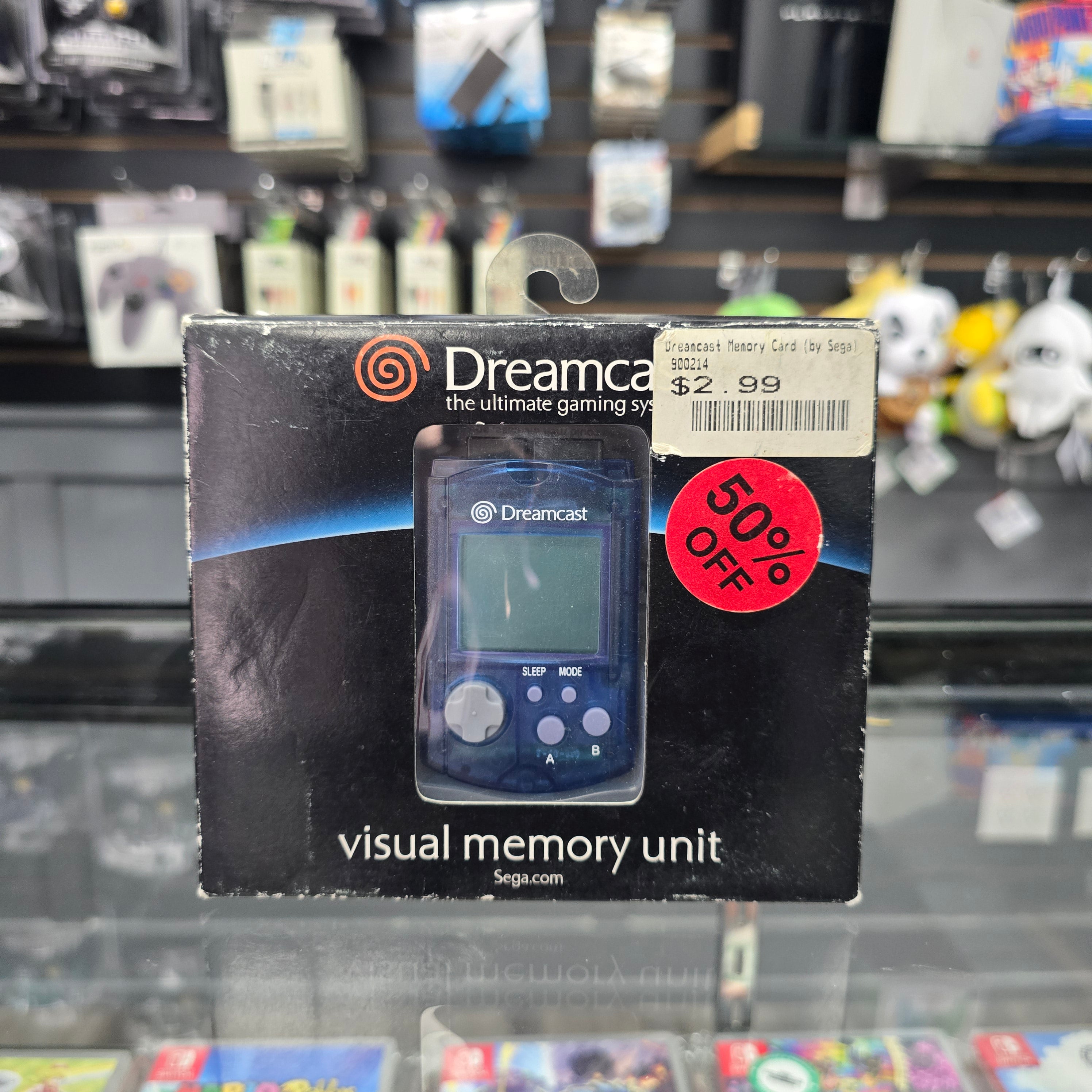 Sega Dreamcast Blue Visual Memory Unit VMU Memory Card