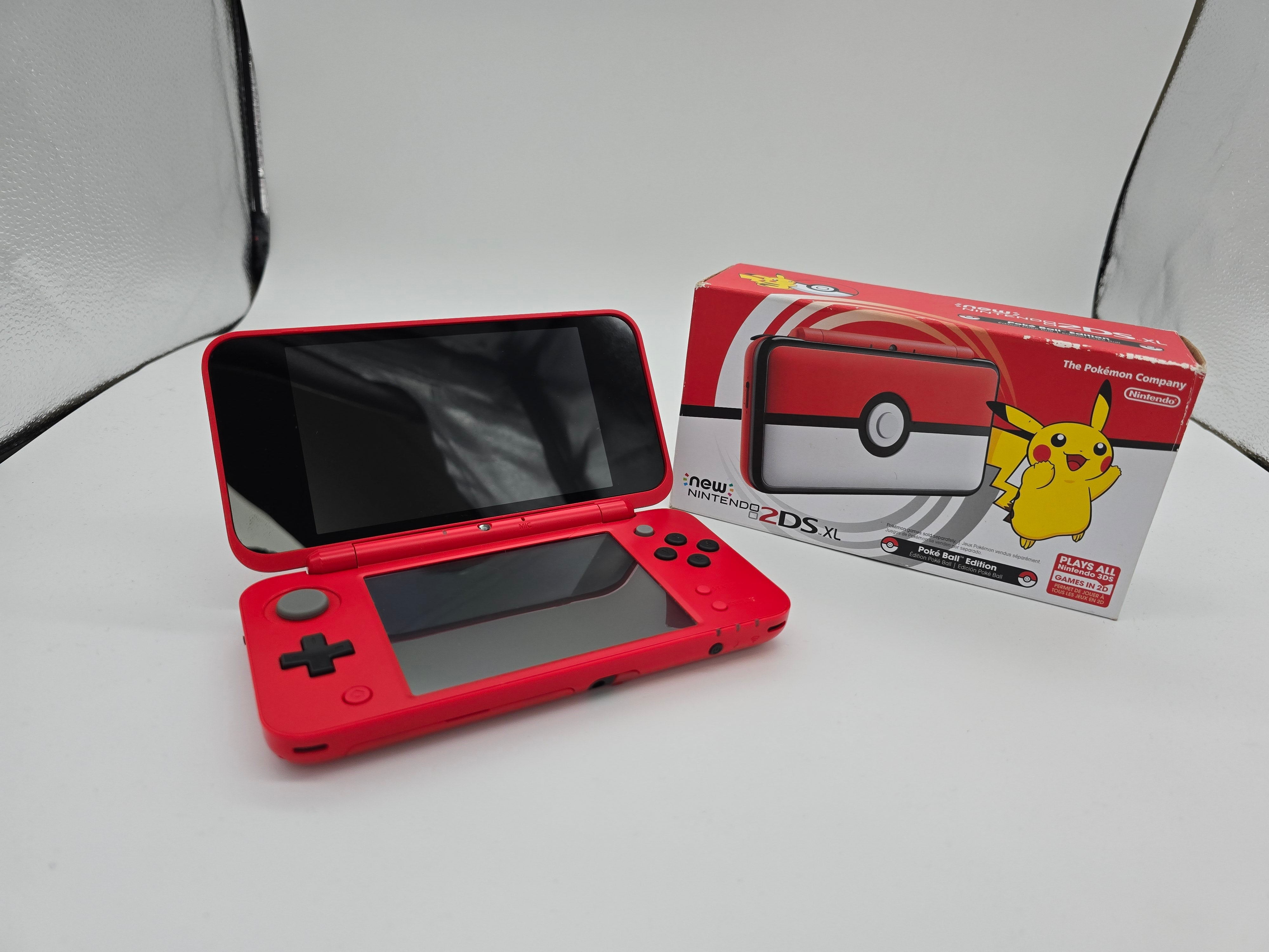 New Nintendo 2DS XL Poke Ball Edition Handheld Console Modded with CFW