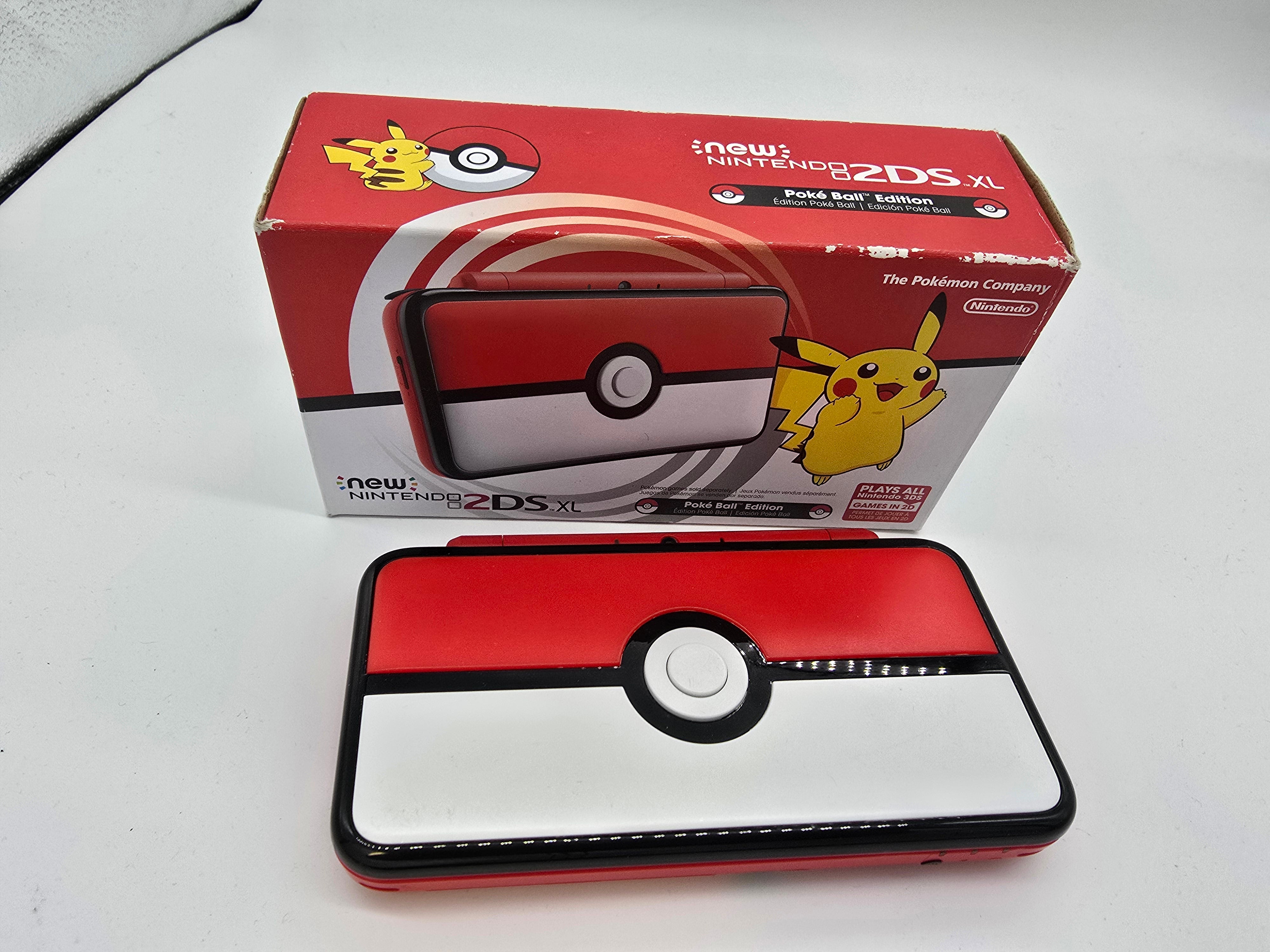 New Nintendo 2DS XL Poke Ball Edition Handheld Console Modded with CFW