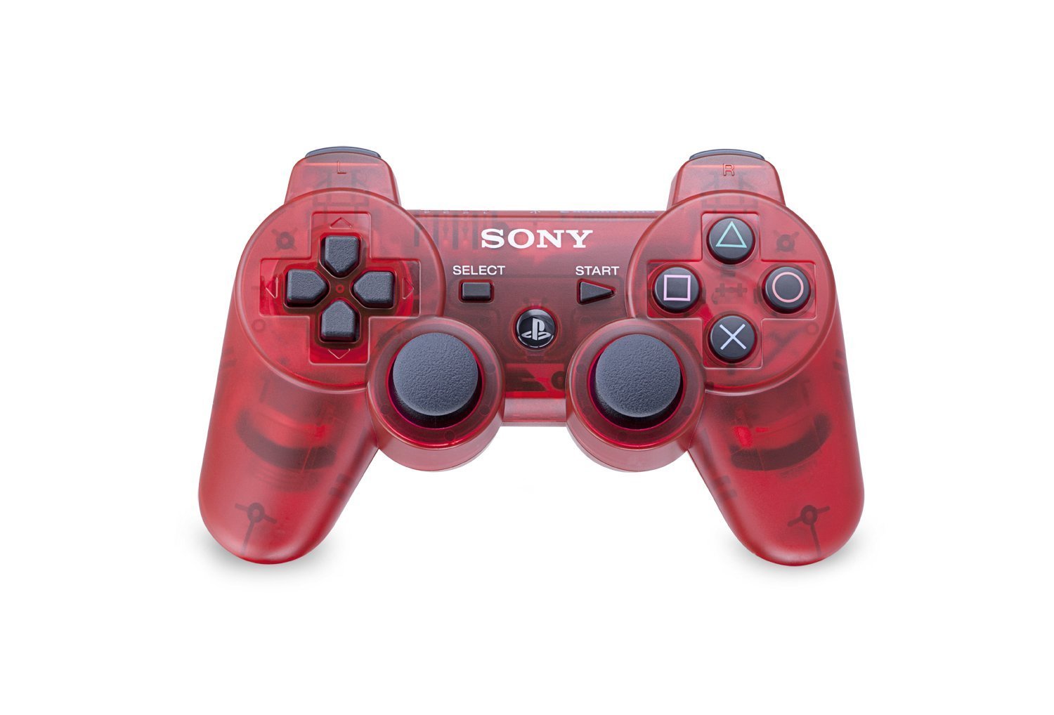 Sony PlayStation 3 PS3 Clear Red Wireless Controller