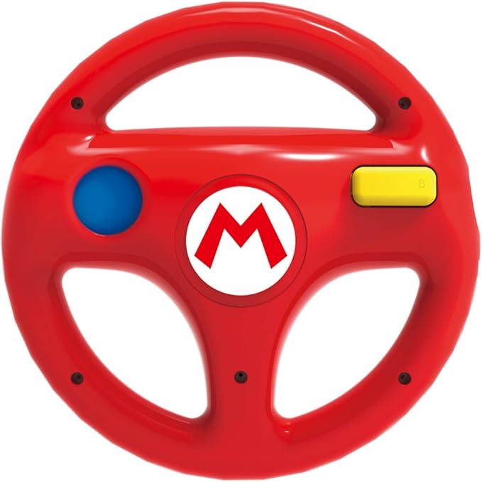 Nintendo Wii HORI Mario Kart 8 Mario Red Steering Wheel