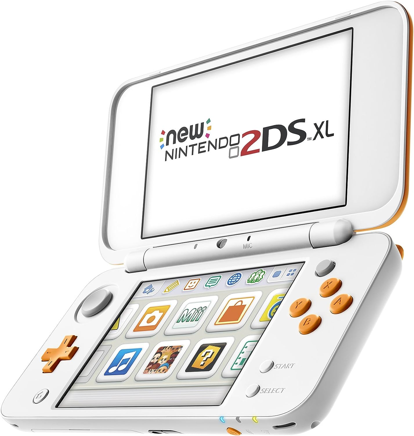 New Nintendo 2DS XL White & Orange Handheld Console