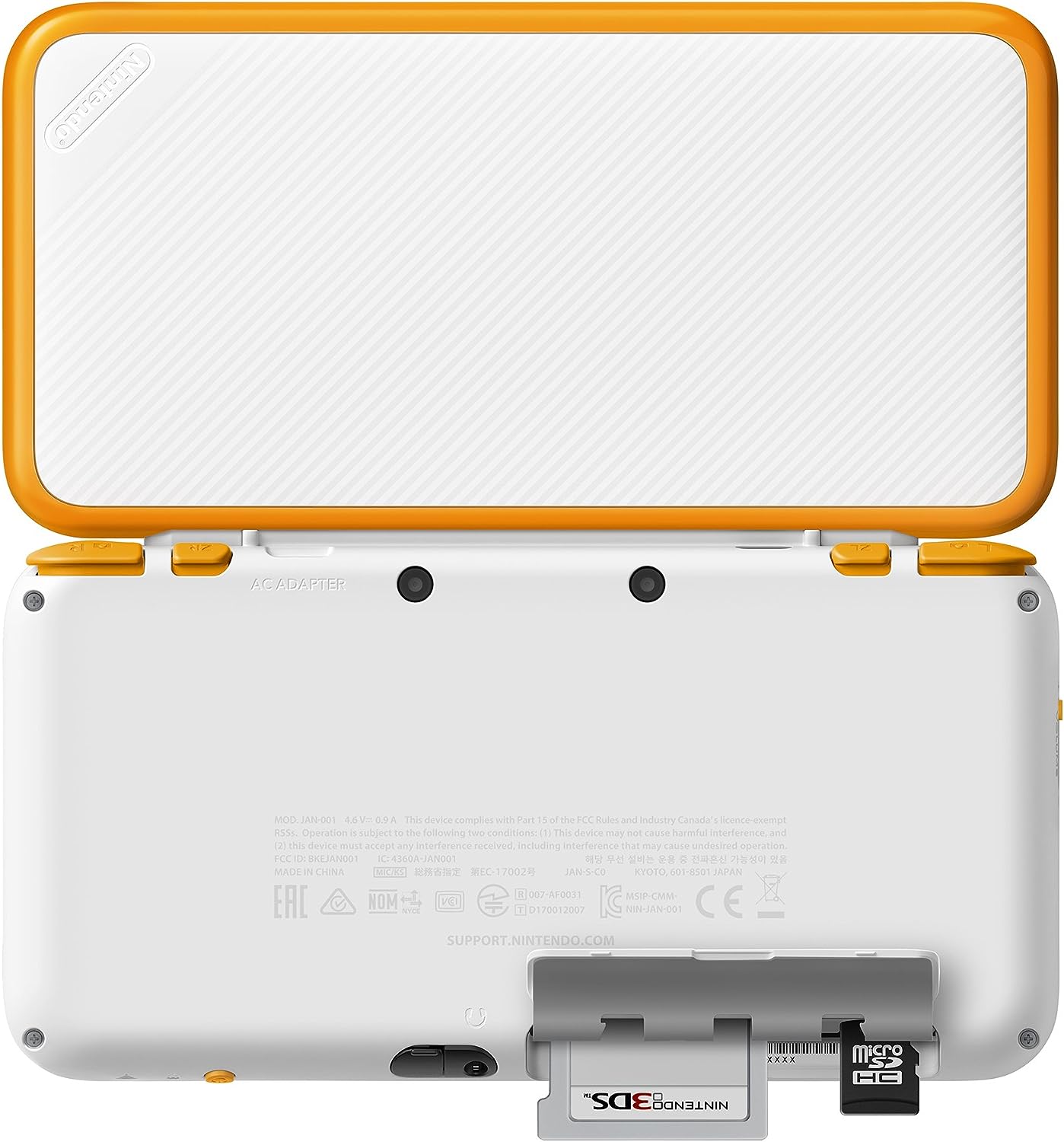 New Nintendo 2DS XL White & Orange Handheld Console