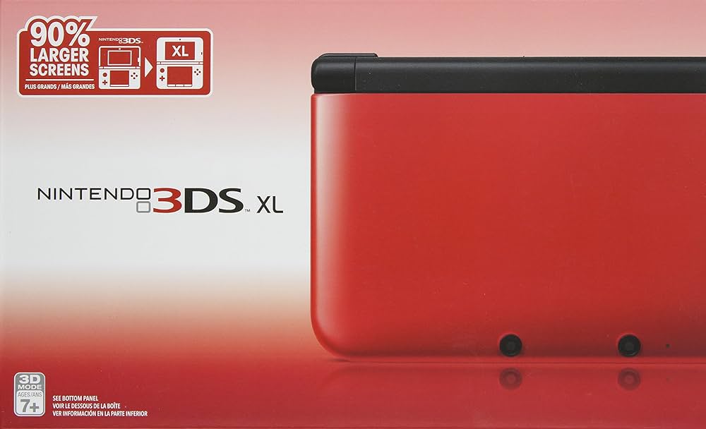 Nintendo 3DS XL Red and Black Handheld Consle