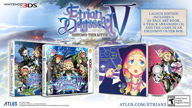 Etrian Odyssey V Beyond The Myth Launch Edition - Nintendo 3DS