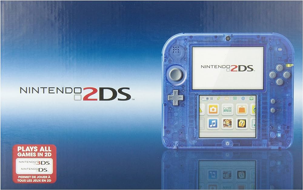 Nintendo 2DS Clear Blue Handheld Console