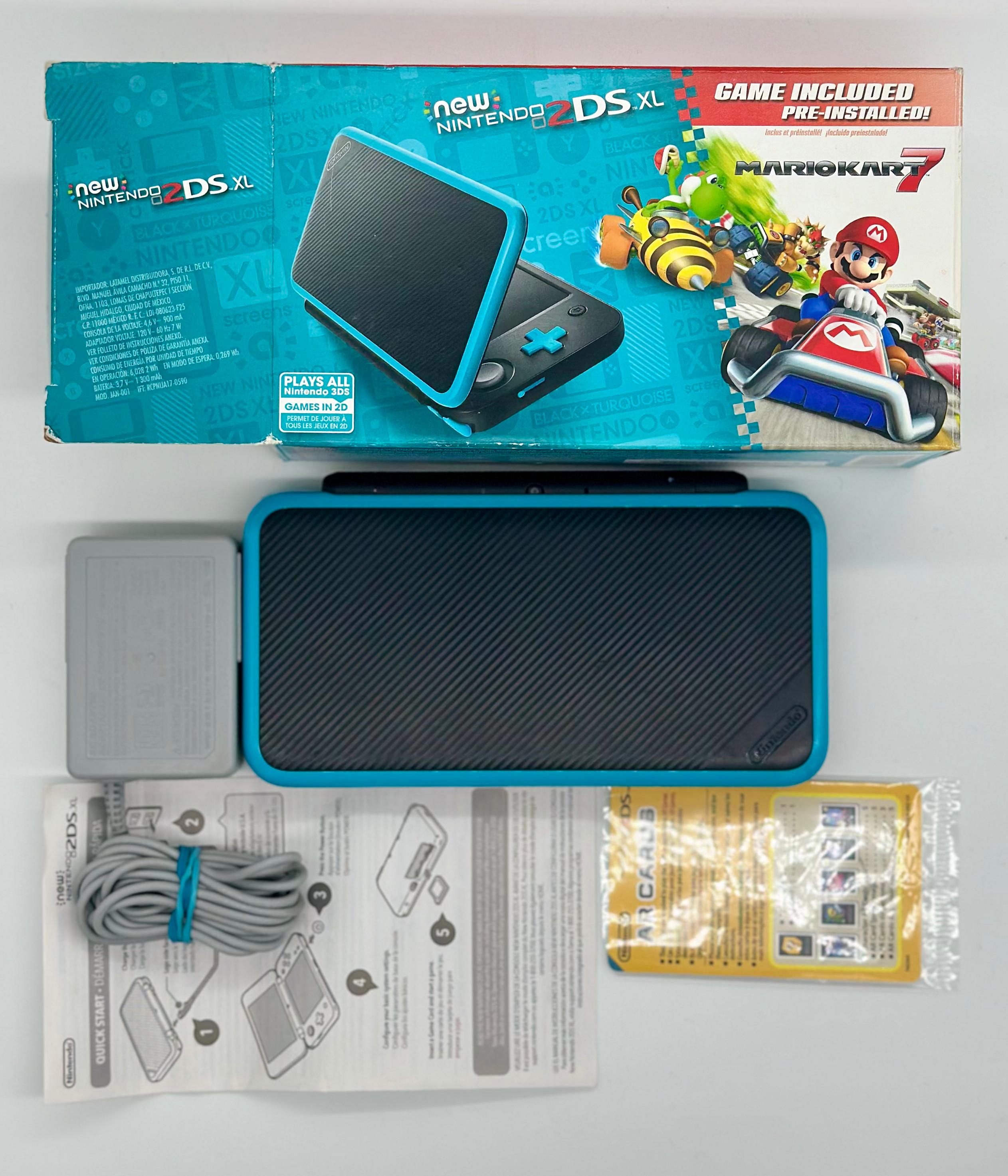New Nintendo 2DS XL Black & Turquoise Handheld Console