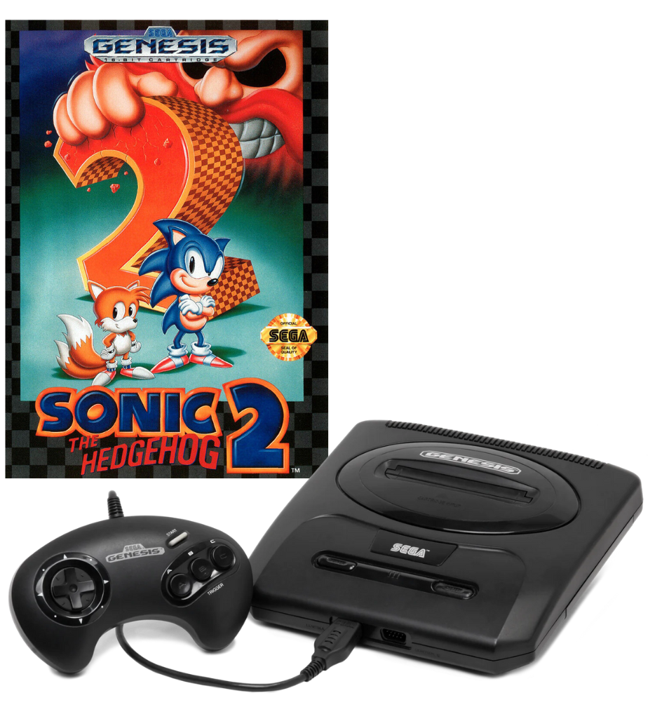 Sega Genesis Model 2 and Sonic The Hedgehog 2 Console Bundle