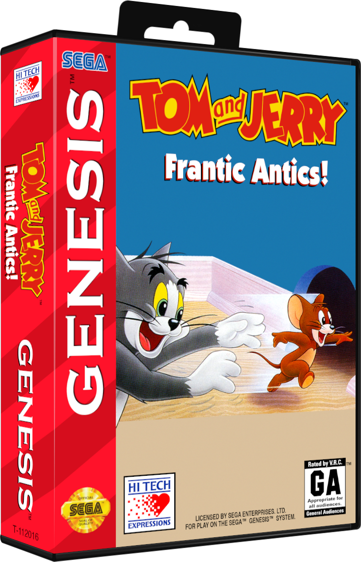 Tom and Jerry Frantic Antics Cardboard Box - Sega Genesis