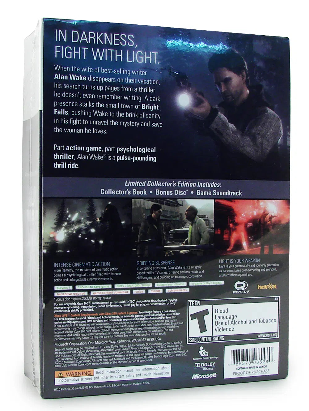 Alan Wake Limited Edition - Microsoft Xbox 360