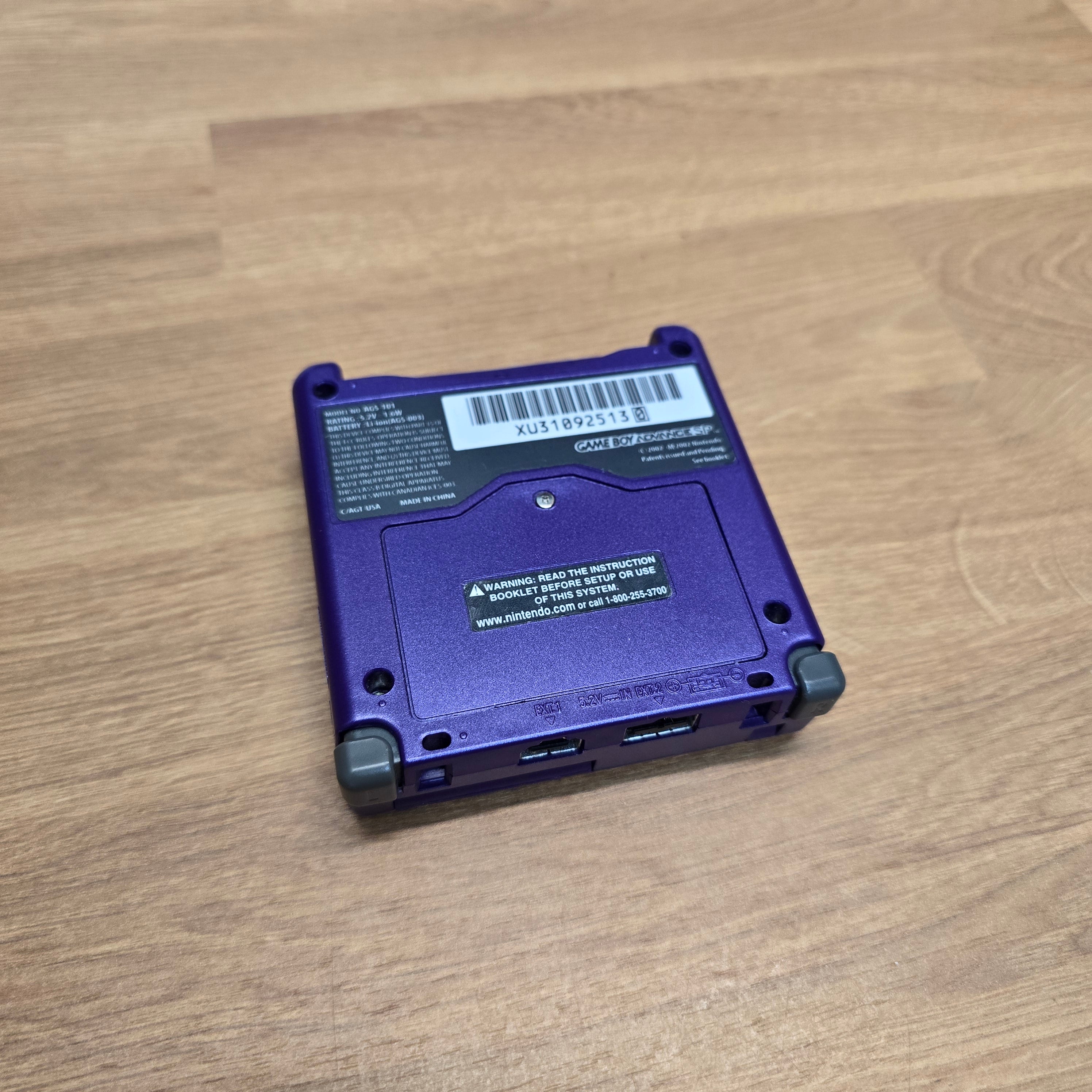 *Reshelled* Nintendo Game Boy Advance GBA SP Custom Purple Handheld Console Ags-101 (Back Lit)