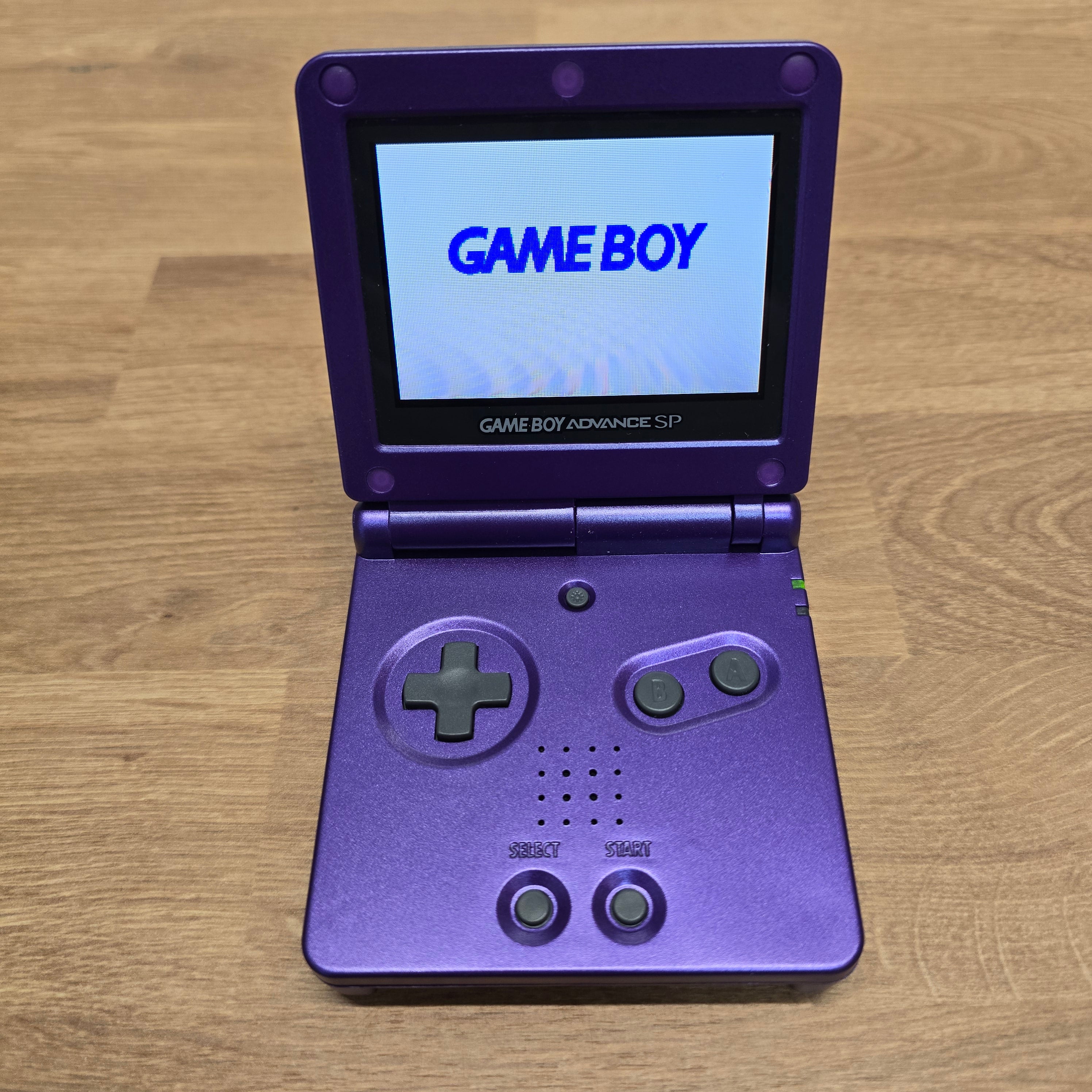 *Reshelled* Nintendo Game Boy Advance GBA SP Custom Purple Handheld Console Ags-101 (Back Lit)