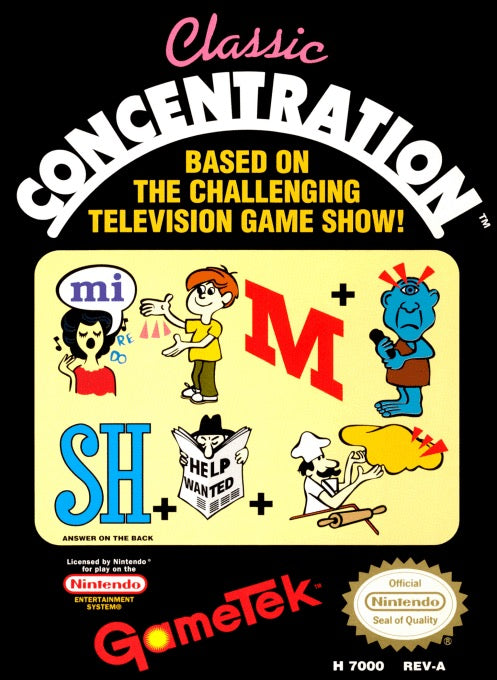 Classic Concentration - Nintendo NES