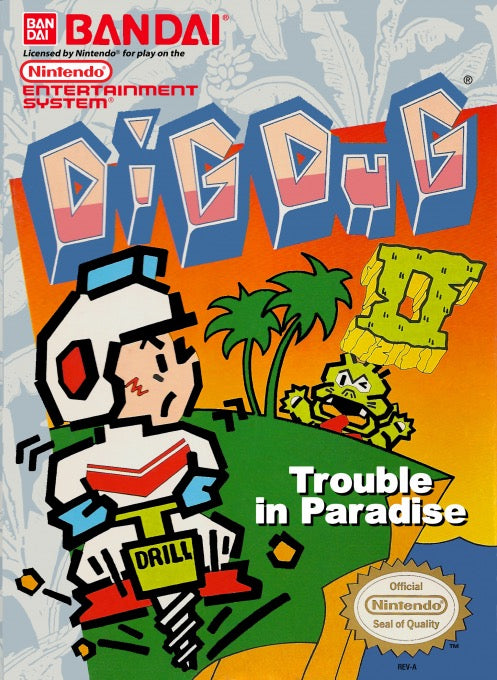 Dig Dug II Trouble in Paradise - Nintendo NES