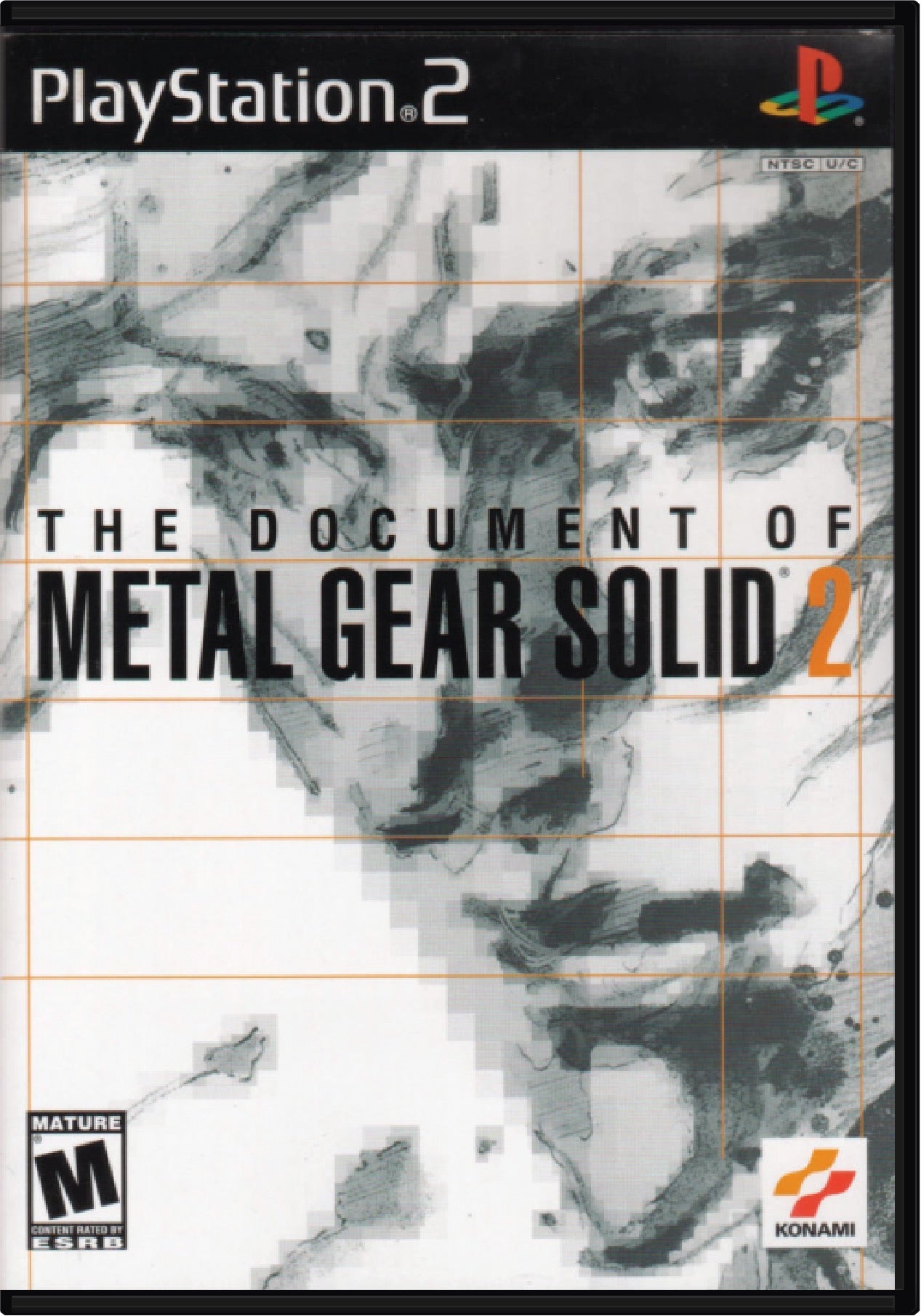 Document of Metal Gear Solid 2 Cover Art and Product Photo