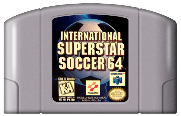 International Superstar Soccer 64 Cover Art and Product Photo