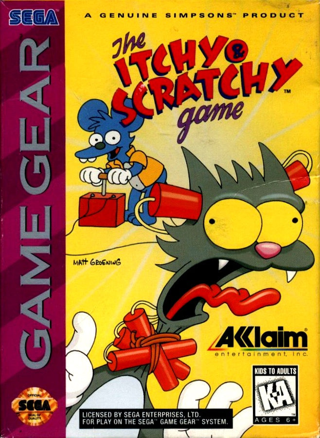 Itchy and Scratchy Game Cover Art