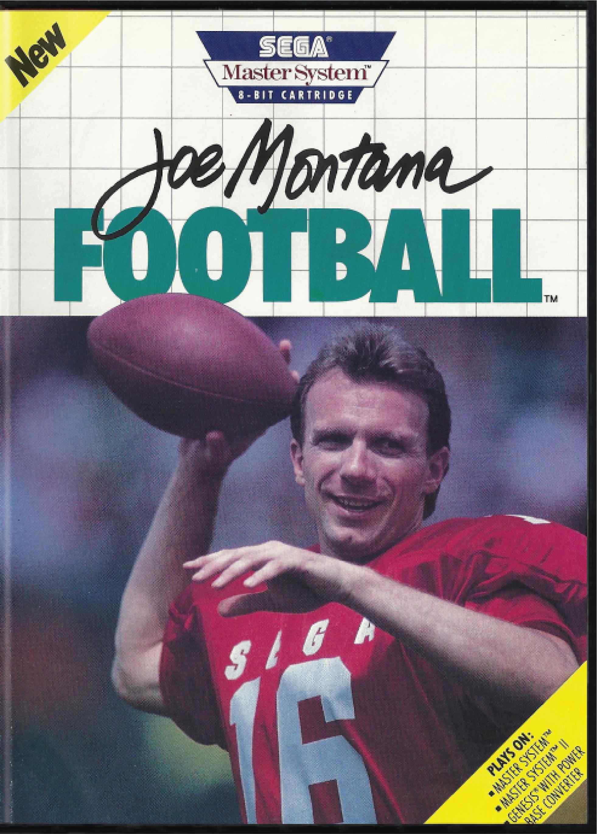 Joe Montana Football Cover Art