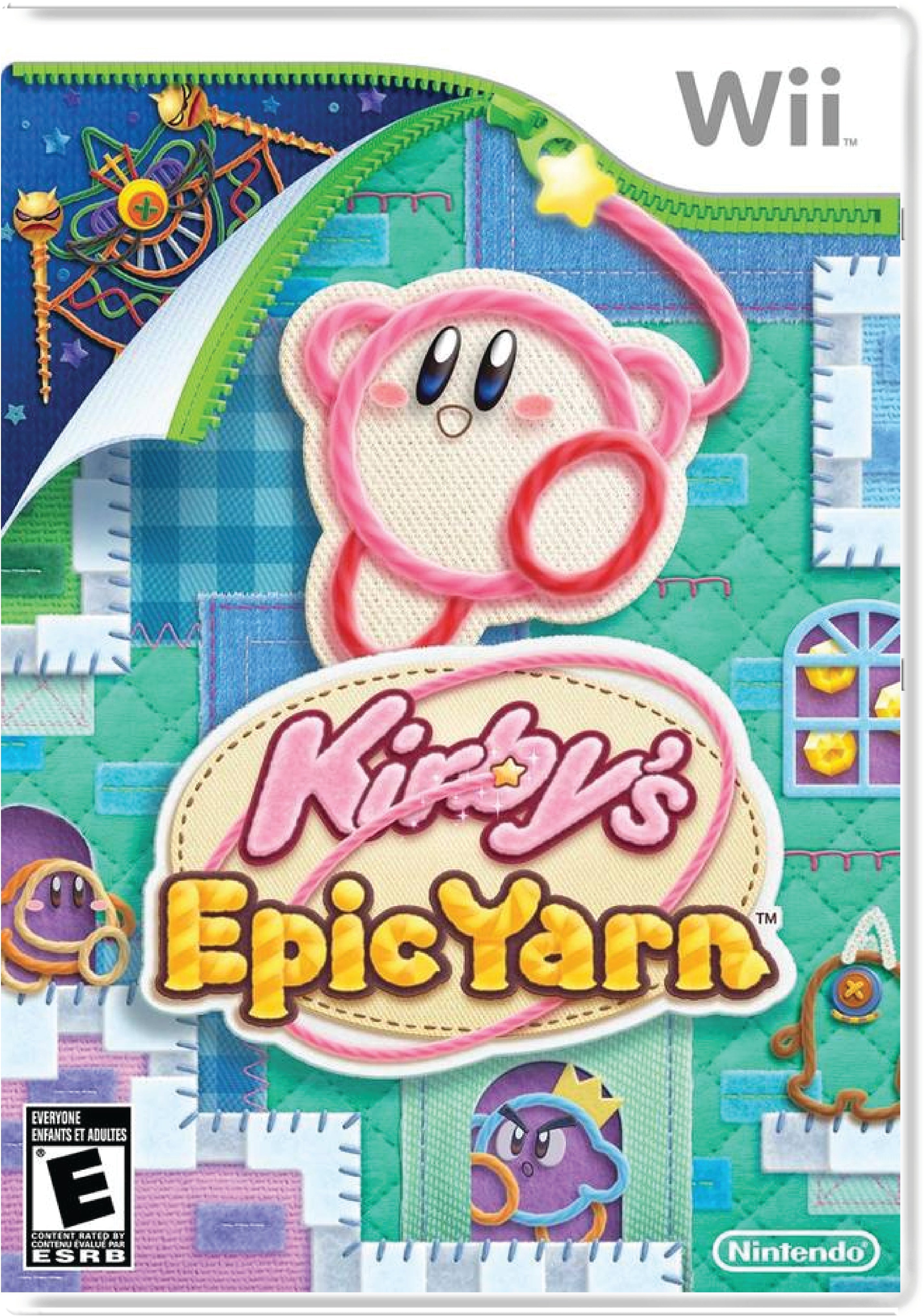 Kirby's Epic Yarn Cover Art