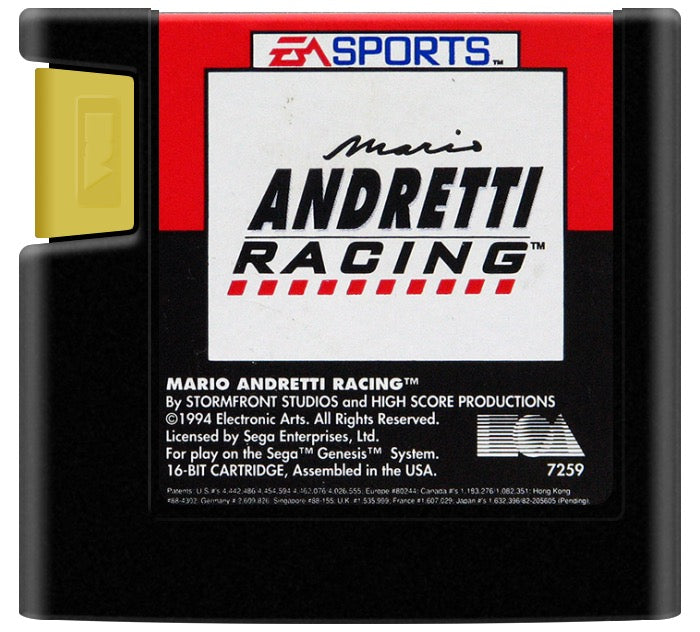 Mario Andretti Racing Cartridge