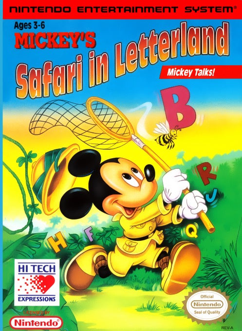 Mickey's Safari in Letterland - Nintendo NES