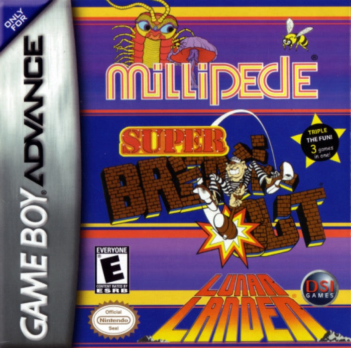 Millipede and Super Breakout and Lunar Lander Cover Art