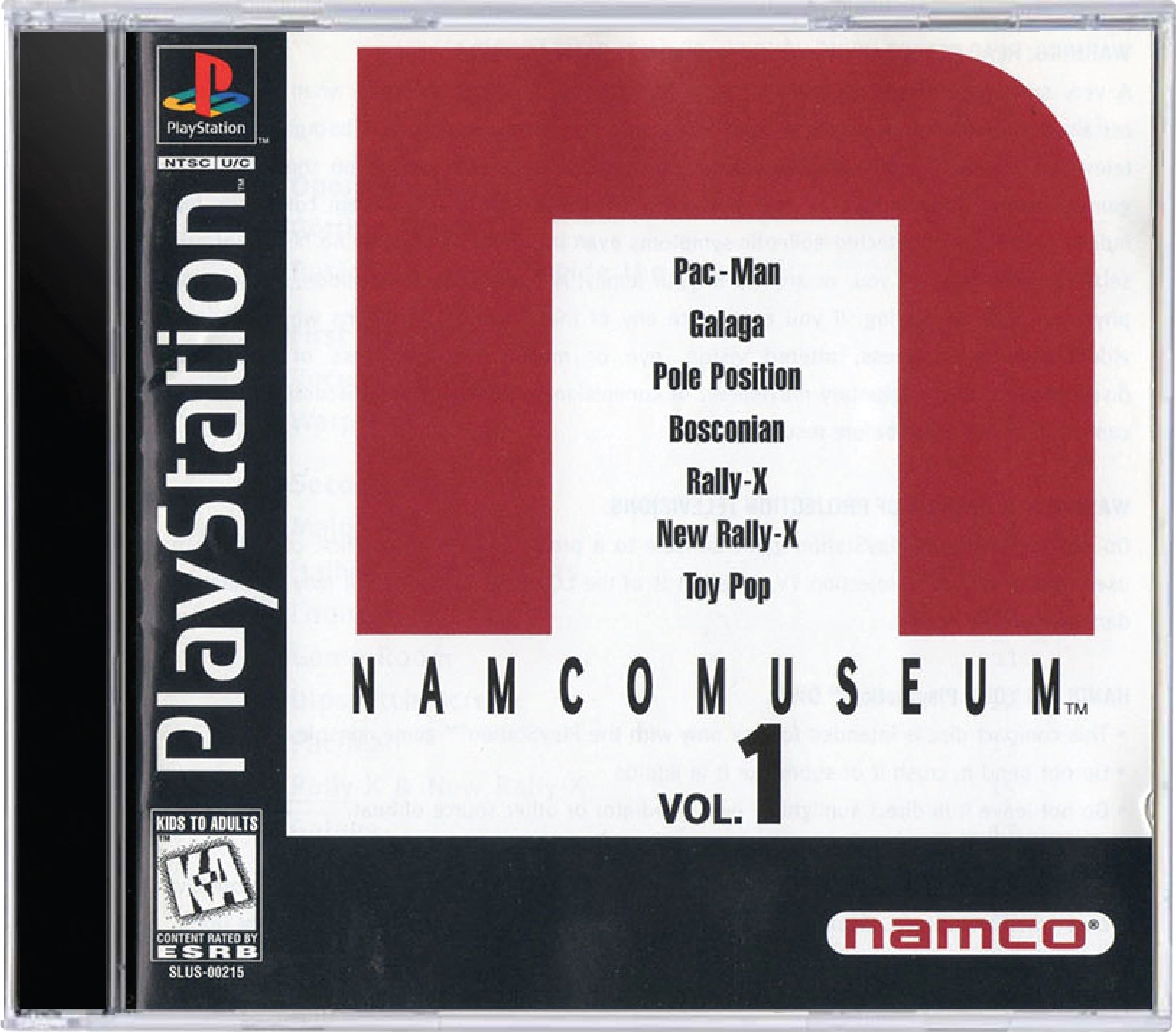 Namco Museum Volume 1 Cover Art and Product Photo