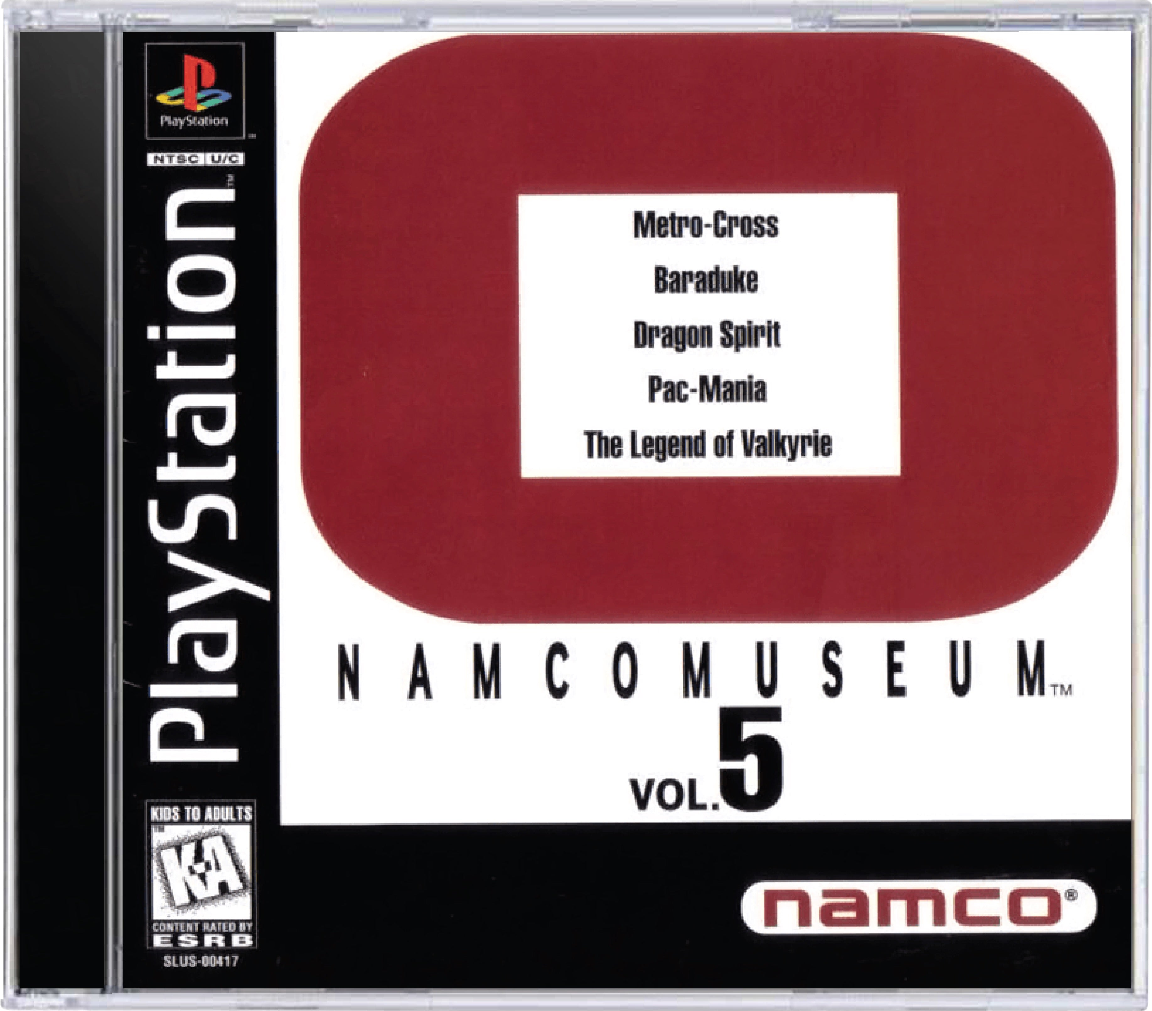 Namco Museum Volume 5 Cover Art and Product Photo