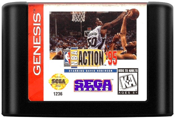 NBA Action '95 starring David Robinson Cartridge