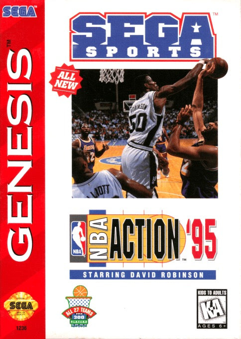 NBA Action '95 starring David Robinson Cover Art