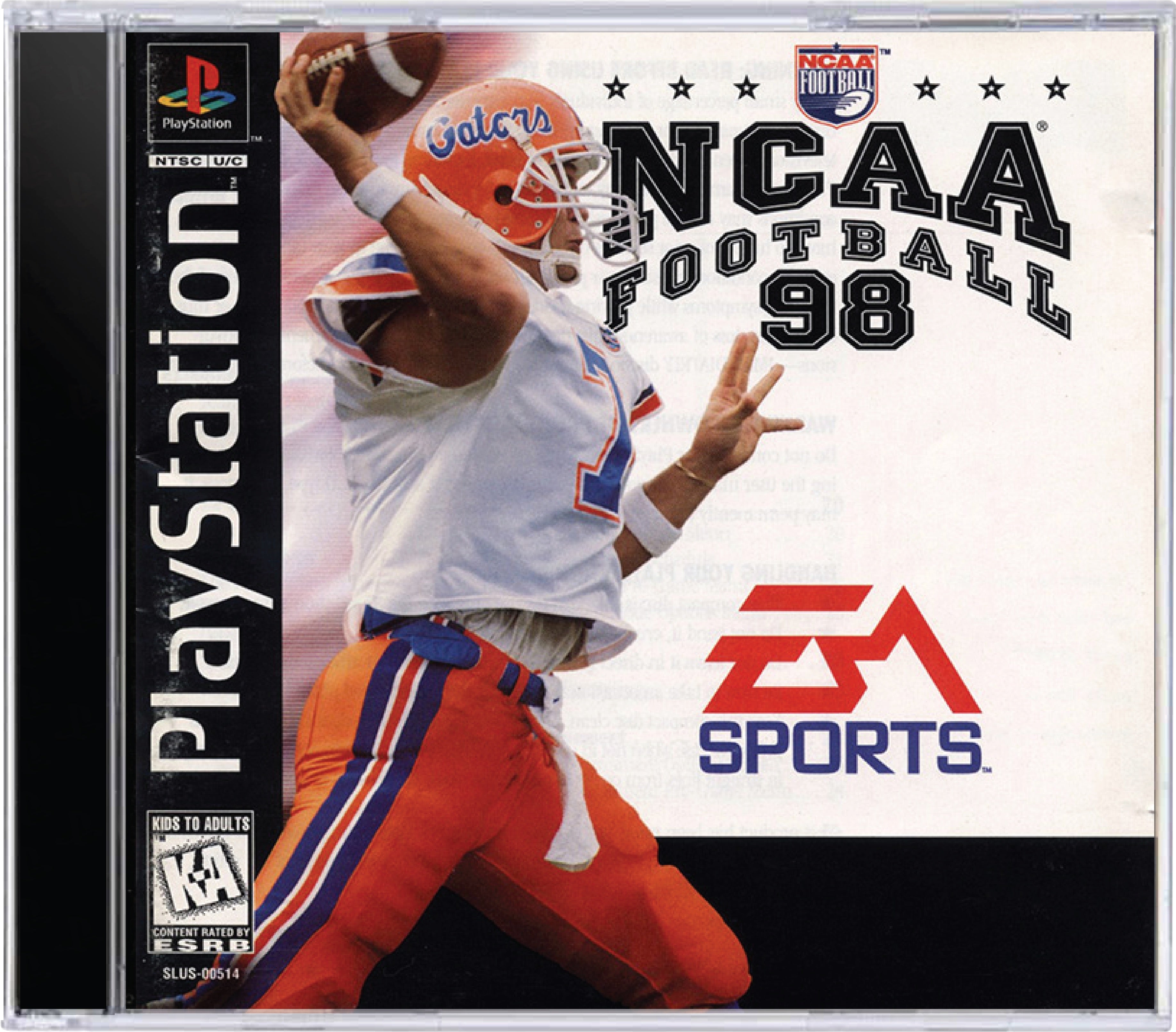 NCAA Football 98 Cover Art and Product Photo