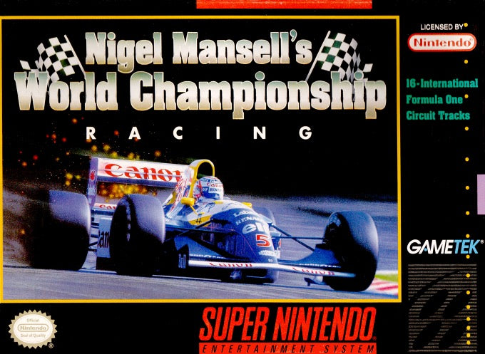 Nigel Mansell's World Championship Racing Cover Art