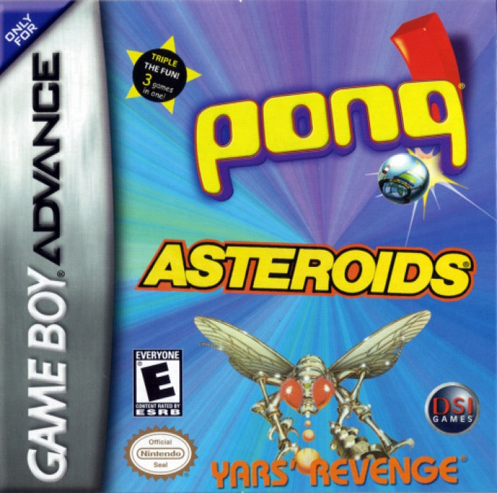 Pong and Asteroids and Yar's Revenge Cover Art