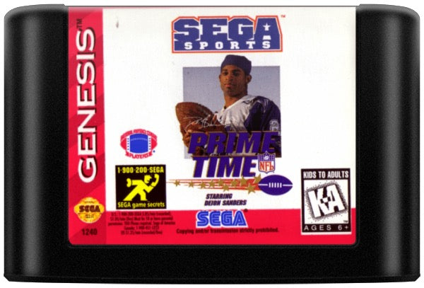 Prime Time NFL Football starring Deion Sanders Cartridge