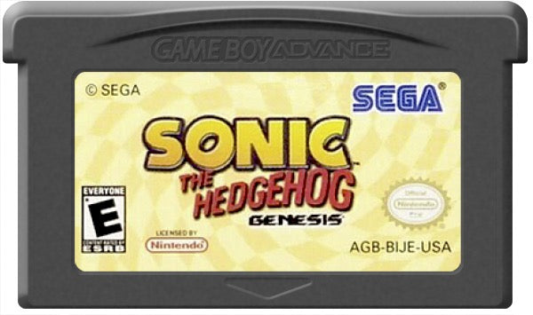 Sonic The Hedgehog Genesis Cartridge