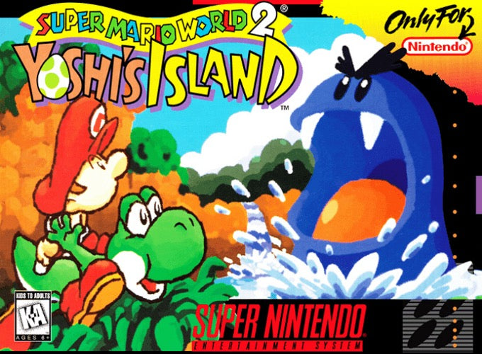 Super Mario World 2 Yoshi's Island Cover Art