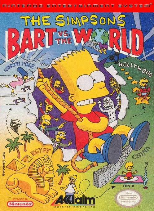 The Simpsons Bart vs the World - Nintendo NES